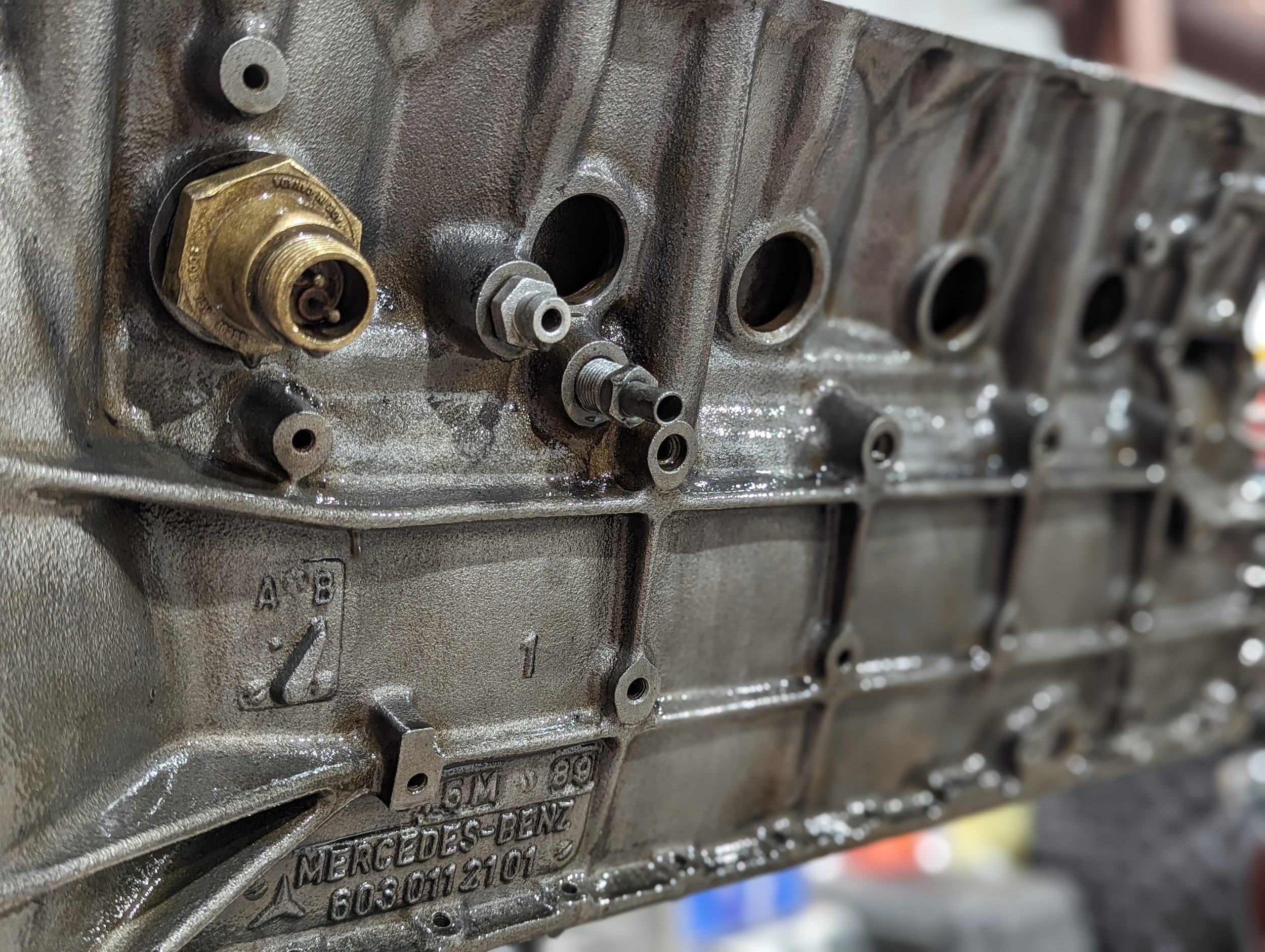 Cleaned engine block